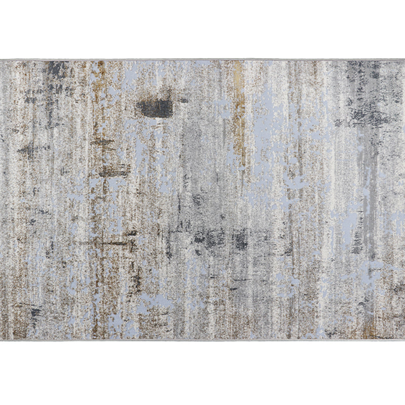 Formal Decoration Rug Multi Colored Stripe Printed Indoor Rug Polyster Non-Slip Pet Friendly Area Carpet Khaki-White Clearhalo 'Area Rug' 'Modern' 'Rugs' Rug' 2285726
