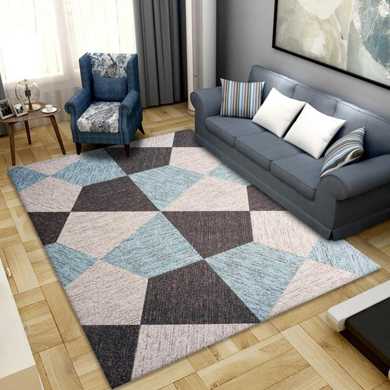 Modern Home Decoration Rug Multi Colored Geometric Print Area Carpet Polyster Anti-Slip Pet Friendly Rug Clearhalo 'Area Rug' 'Modern' 'Rugs' Rug' 2285736
