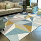 Modern Home Decoration Rug Multi Colored Geometric Print Area Carpet Polyster Anti-Slip Pet Friendly Rug Light Blue-Yellow Clearhalo 'Area Rug' 'Modern' 'Rugs' Rug' 2285742