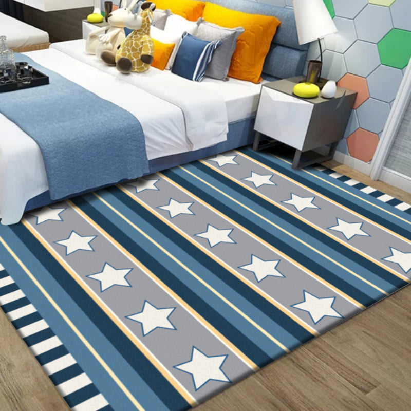Modern Home Decoration Rug Multi Colored Geometric Print Area Carpet Polyster Anti-Slip Pet Friendly Rug Gray Blue Clearhalo 'Area Rug' 'Modern' 'Rugs' Rug' 2285749