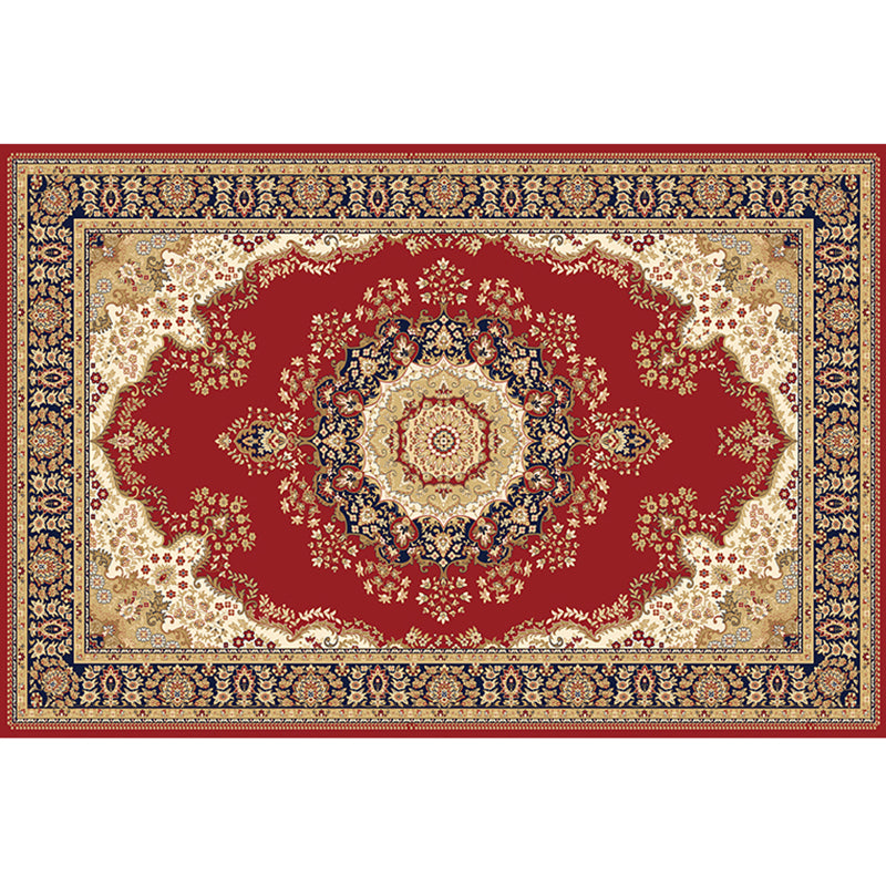 Multi-Color Retro Rug Polyster Geometric Indoor Rug Anti-Slip Backing Pet Friendly Easy Care Carpet for Room Brick Red Clearhalo 'Area Rug' 'Rugs' 'Vintage' Rug' 2285775