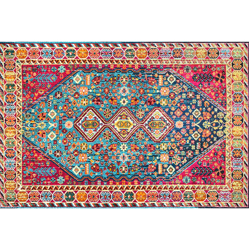 Multi-Color Retro Rug Polyster Geometric Indoor Rug Anti-Slip Backing Pet Friendly Easy Care Carpet for Room Purple-Red Clearhalo 'Area Rug' 'Rugs' 'Vintage' Rug' 2285776