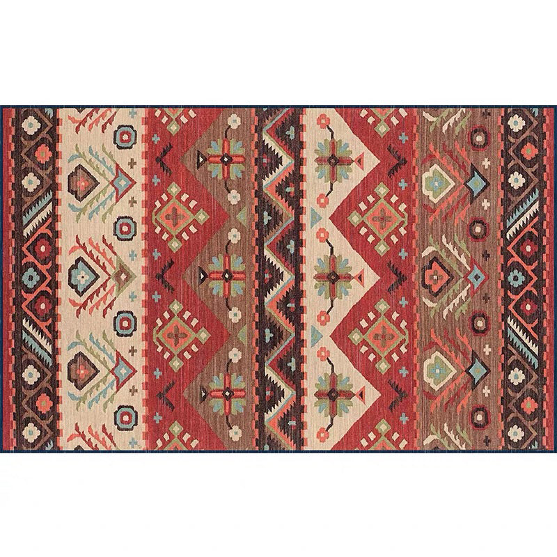Multi-Color Retro Rug Polyster Geometric Indoor Rug Anti-Slip Backing Pet Friendly Easy Care Carpet for Room Clearhalo 'Area Rug' 'Rugs' 'Vintage' Rug' 2285777