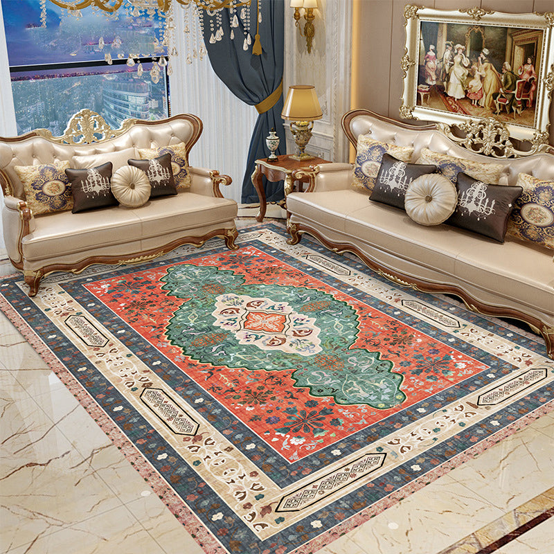 Moroccan Parlor Rug Multi Colored Geometric Patterned Area Carpet Polypropylene Anti-Slip Easy Care Rug Clearhalo 'Area Rug' 'Moroccan' 'Rugs' 'Vintage' Rug' 2285789