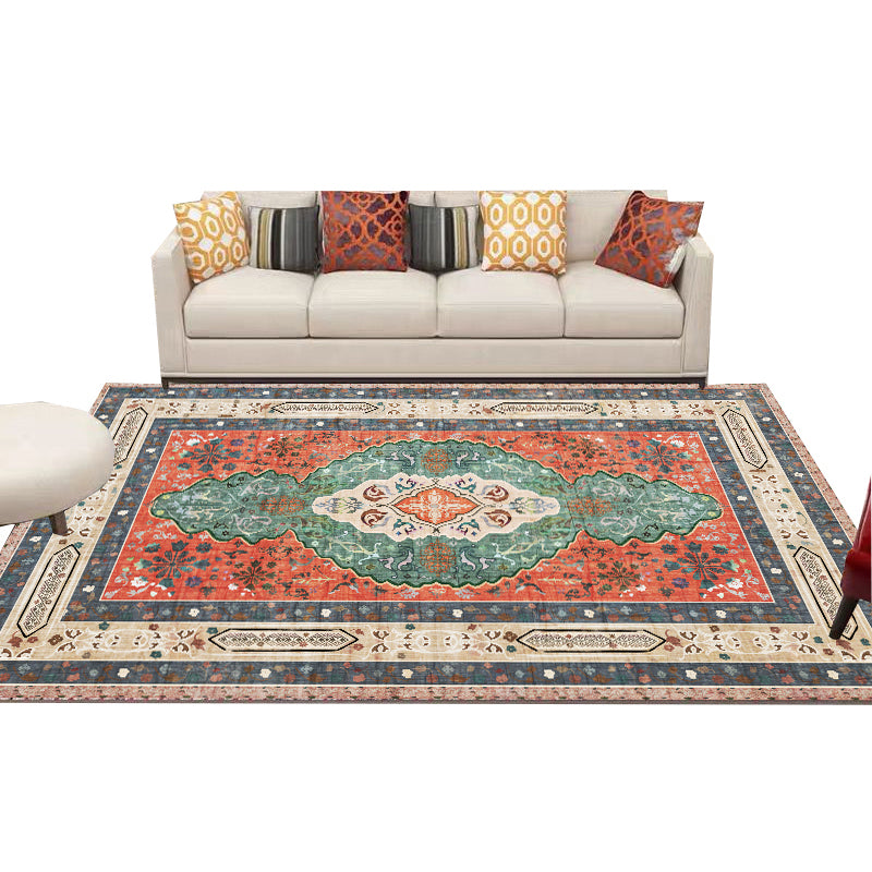 Moroccan Parlor Rug Multi Colored Geometric Patterned Area Carpet Polypropylene Anti-Slip Easy Care Rug Clearhalo 'Area Rug' 'Moroccan' 'Rugs' 'Vintage' Rug' 2285796