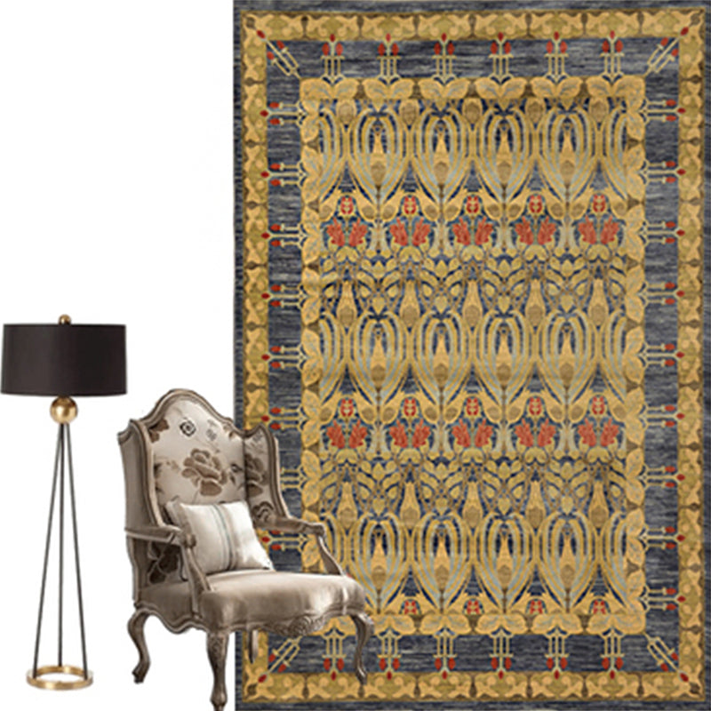 Moroccan Parlor Rug Multi Colored Geometric Patterned Area Carpet Polypropylene Anti-Slip Easy Care Rug Yellow Clearhalo 'Area Rug' 'Moroccan' 'Rugs' 'Vintage' Rug' 2285797