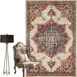 Moroccan Parlor Rug Multi Colored Geometric Patterned Area Carpet Polypropylene Anti-Slip Easy Care Rug Light Brown Clearhalo 'Area Rug' 'Moroccan' 'Rugs' 'Vintage' Rug' 2285805