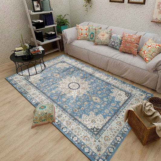 Casual Shabby Chic Rug Multicolored Geometric Print Carpet Anti-Slip Backing Stain-Resistant Rug for Room Blue Clearhalo 'Area Rug' 'Moroccan' 'Rugs' Rug' 2285862