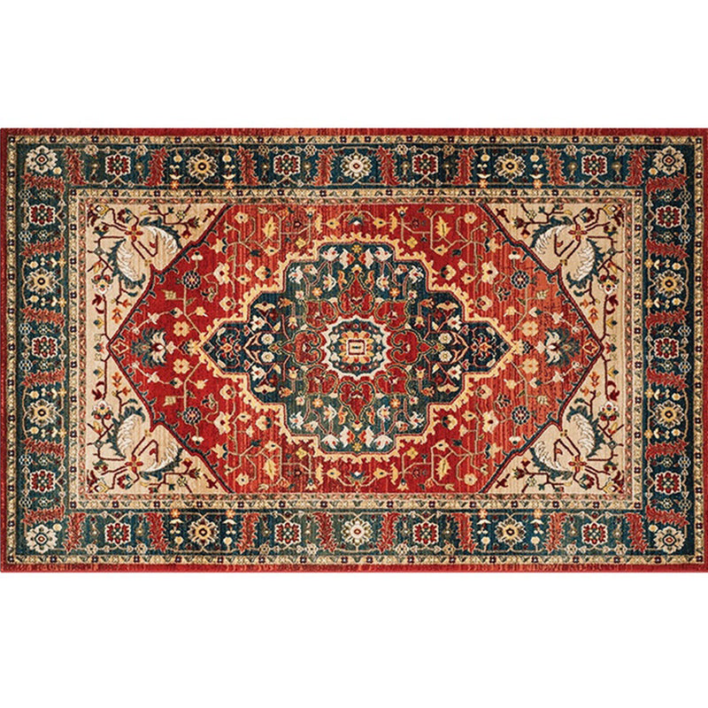 Retro Geometric Pattern Rug Multicolored Synthetics Area Carpet Anti-Slip Pet Friendly Washable Rug for Room Clearhalo 'Area Rug' 'Rugs' 'Vintage' Rug' 2285869