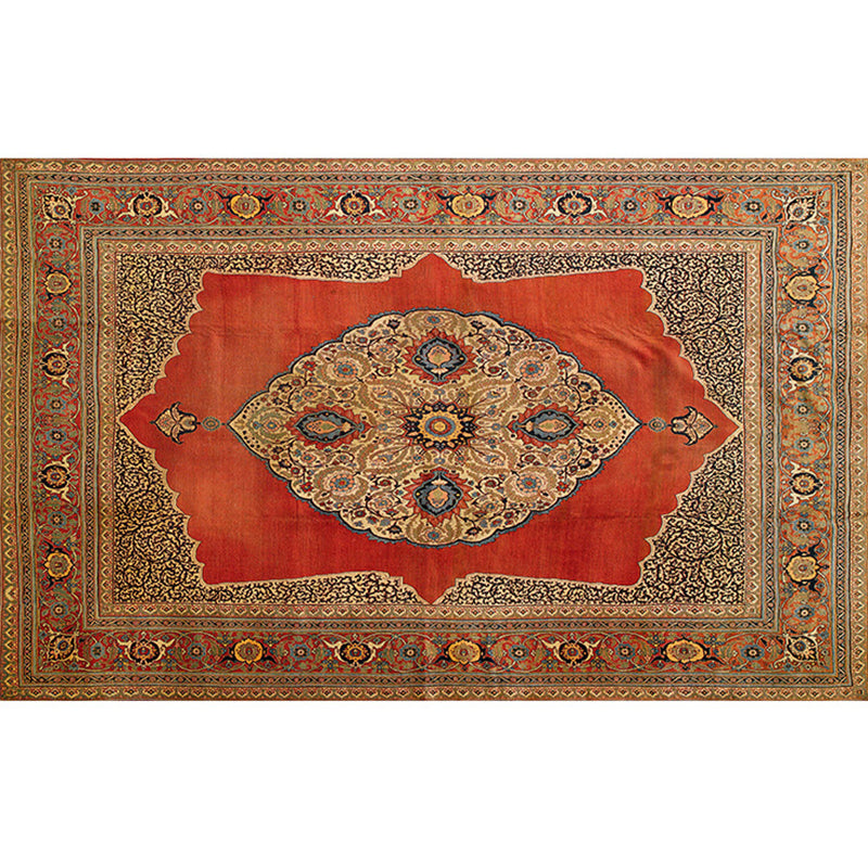 Retro Geometric Pattern Rug Multicolored Synthetics Area Carpet Anti-Slip Pet Friendly Washable Rug for Room Clearhalo 'Area Rug' 'Rugs' 'Vintage' Rug' 2285877