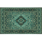 Retro Geometric Pattern Rug Multicolored Synthetics Area Carpet Anti-Slip Pet Friendly Washable Rug for Room Green Clearhalo 'Area Rug' 'Rugs' 'Vintage' Rug' 2285879