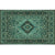 Retro Geometric Pattern Rug Multicolored Synthetics Area Carpet Anti-Slip Pet Friendly Washable Rug for Room Green Clearhalo 'Area Rug' 'Rugs' 'Vintage' Rug' 2285879