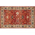 Retro Geometric Pattern Rug Multicolored Synthetics Area Carpet Anti-Slip Pet Friendly Washable Rug for Room Orange Red Clearhalo 'Area Rug' 'Rugs' 'Vintage' Rug' 2285881