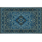 Retro Geometric Pattern Rug Multicolored Synthetics Area Carpet Anti-Slip Pet Friendly Washable Rug for Room Peacock Blue Clearhalo 'Area Rug' 'Rugs' 'Vintage' Rug' 2285887