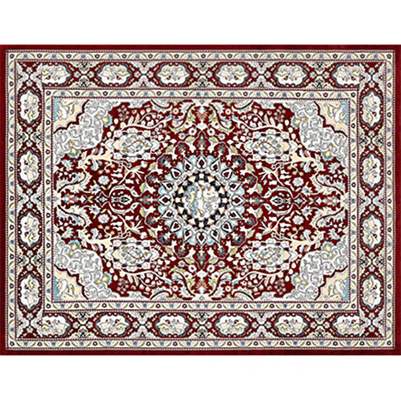 Olden Parlor Rug Multicolored Geometric Printed Area Carpet Easy Care Pet Friendly Indoor Rug Chocolate Clearhalo 'Area Rug' 'Rugs' 'Vintage' Rug' 2285889