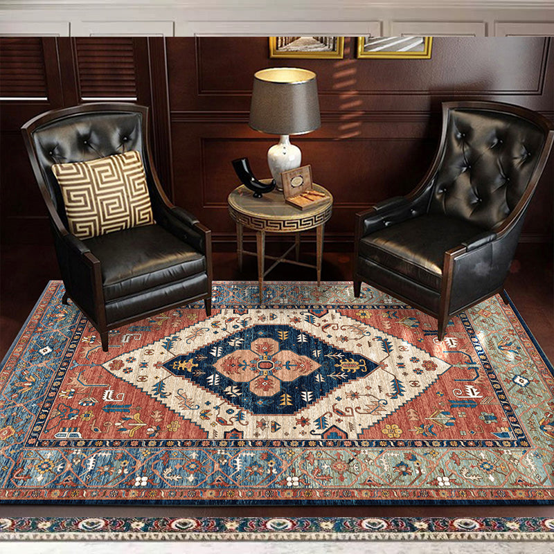 Olden Parlor Rug Multicolored Geometric Printed Area Carpet Easy Care Pet Friendly Indoor Rug Clearhalo 'Area Rug' 'Rugs' 'Vintage' Rug' 2285894