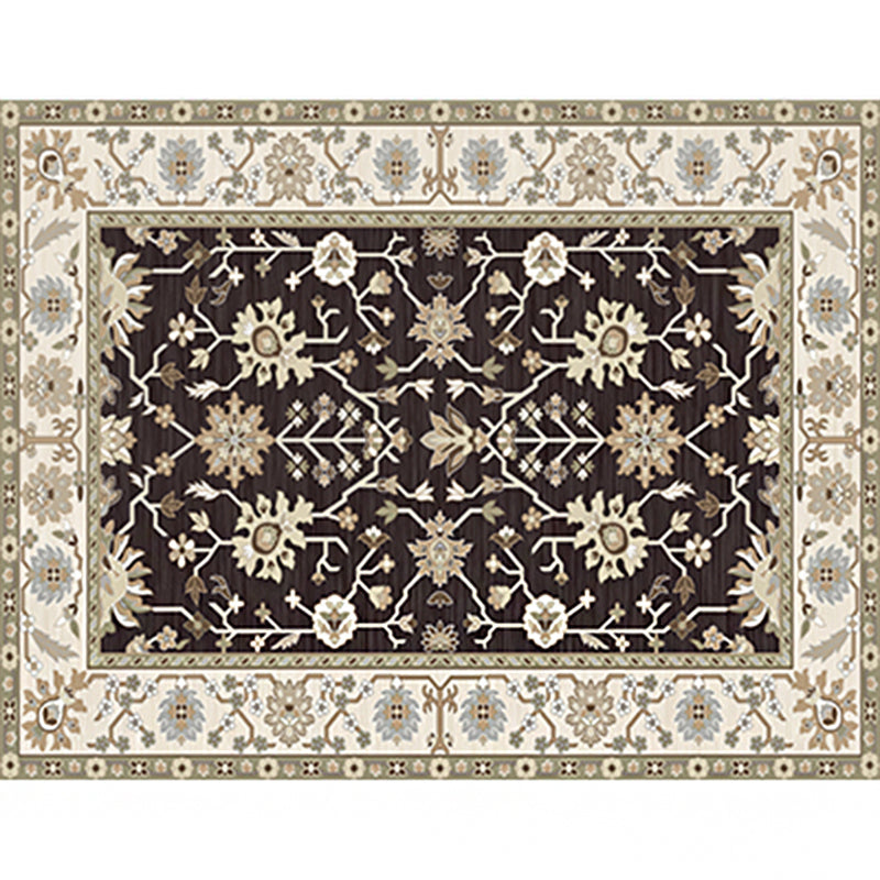 Olden Parlor Rug Multicolored Geometric Printed Area Carpet Easy Care Pet Friendly Indoor Rug Black Clearhalo 'Area Rug' 'Rugs' 'Vintage' Rug' 2285900