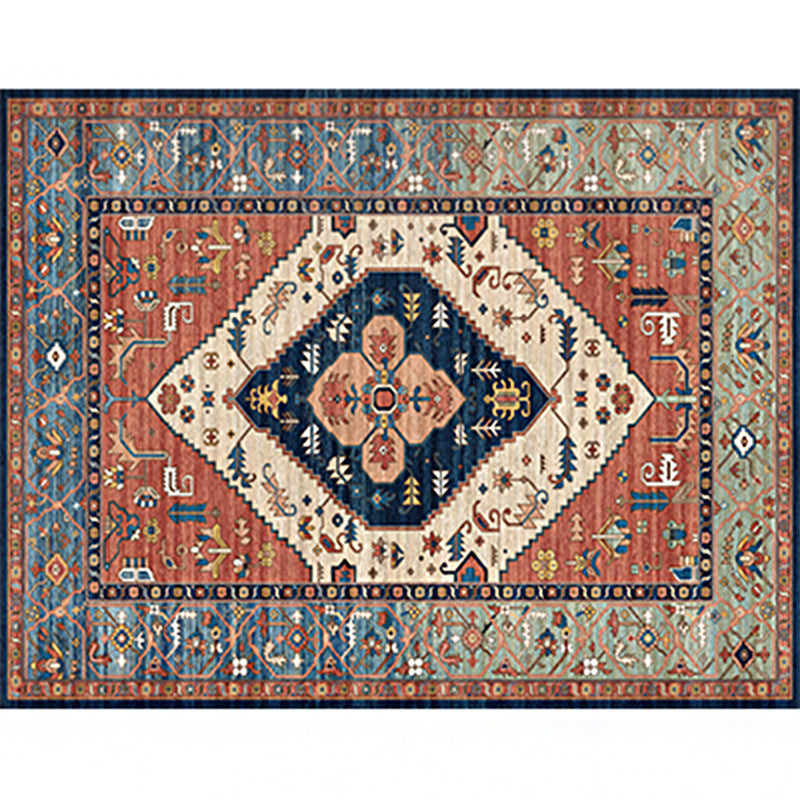 Olden Parlor Rug Multicolored Geometric Printed Area Carpet Easy Care Pet Friendly Indoor Rug Orange Clearhalo 'Area Rug' 'Rugs' 'Vintage' Rug' 2285903