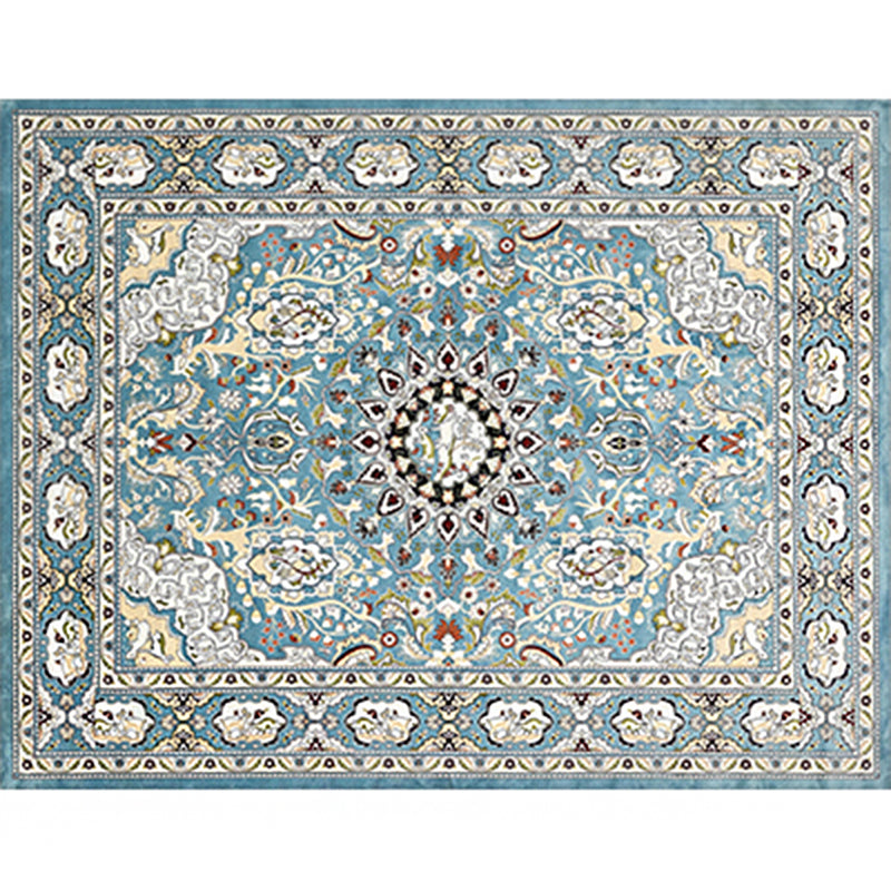 Olden Parlor Rug Multicolored Geometric Printed Area Carpet Easy Care Pet Friendly Indoor Rug Light Blue Clearhalo 'Area Rug' 'Rugs' 'Vintage' Rug' 2285906