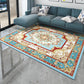 Antique Home Decoration Rug Multi Color Floral Pattern Area Rug Polyster Non-Slip Backing Easy Care Carpet Green Clearhalo 'Area Rug' 'Rugs' 'Vintage' Rug' 2285922