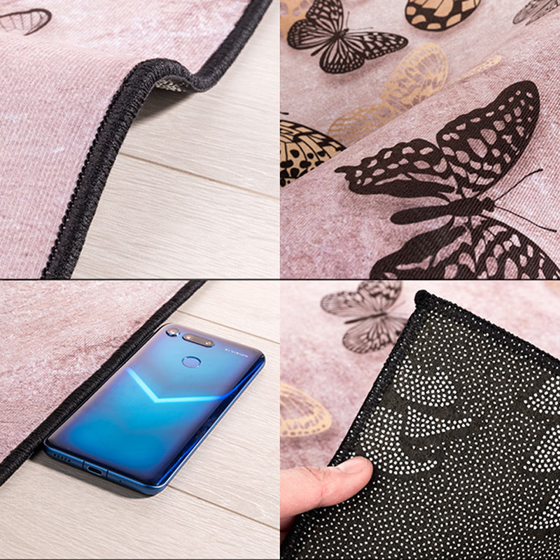 Antique Home Decoration Rug Multi Color Floral Pattern Area Rug Polyster Non-Slip Backing Easy Care Carpet Clearhalo 'Area Rug' 'Rugs' 'Vintage' Rug' 2285924