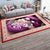 Antique Home Decoration Rug Multi Color Floral Pattern Area Rug Polyster Non-Slip Backing Easy Care Carpet Purple Clearhalo 'Area Rug' 'Rugs' 'Vintage' Rug' 2285933