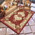 Multi Colored Floral Printed Rug Polyster Shabby Chic Area Rug Non-Slip Backing Washable Indoor Rug for Decoration Burgundy Clearhalo 'Area Rug' 'Rugs' 'Vintage' Rug' 2285949