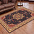 Retro Floral Printed Rug Multi Colored Synthetics Area Rug Anti-Slip Backing Machine Washable Indoor Rug for Parlor Black Clearhalo 'Area Rug' 'Rugs' 'Vintage' Rug' 2285966