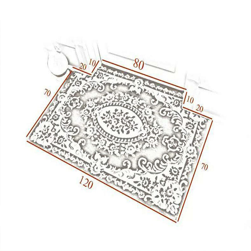 Multi Colored Bedroom Rug Shabby Chic Flower Print Area Rug Acrylic Non-Slip Backing Stain-Resistant Carpet Clearhalo 'Area Rug' 'Rugs' 'Vintage' Rug' 2285994