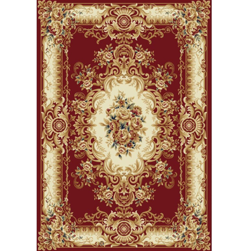 Antique Living Room Rug Multi Colored Flower Print Carpet Polyster Pet Friendly Machine Washable Indoor Rug Clearhalo 'Area Rug' 'Rugs' 'Vintage' Rug' 2286000