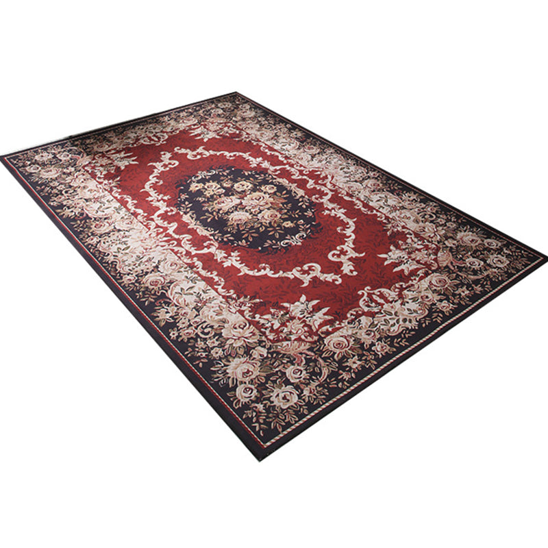 Classic Floral Printed Rug Multi Colored Indoor Rug Anti-Slip Backing Pet Friendly Carpet Clearhalo 'Area Rug' 'Rugs' 'Vintage' Rug' 2286015