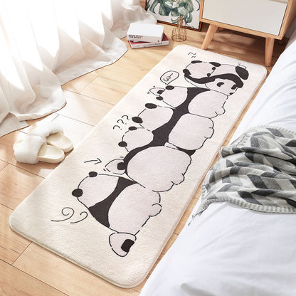 Multicolor Cartoon Pattern Rug Lamb Wool Simple Area Rug Non-Slip Backing Pet Friendly Area Carpet for Kids Black-White Clearhalo 'Area Rug' 'Rug' 2286046