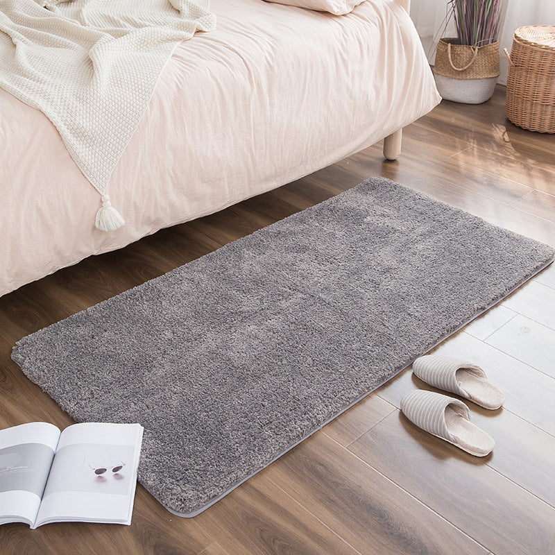 Casual Bedroom Rug Multi Colored Solid Colored Area Carpet Superfine Fiber Non-Slip Machine Washable Indoor Rug Light Gray Clearhalo 'Area Rug' 'Casual' 'Rugs' Rug' 2286061