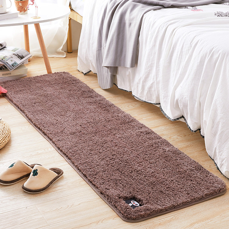 Multi Colored Bedroom Rug Modern Solid Color Rug Synthetics Non-Slip Backing Stain-Resistant Area Carpet Tan Clearhalo 'Area Rug' 'Casual' 'Rugs' Rug' 2286071