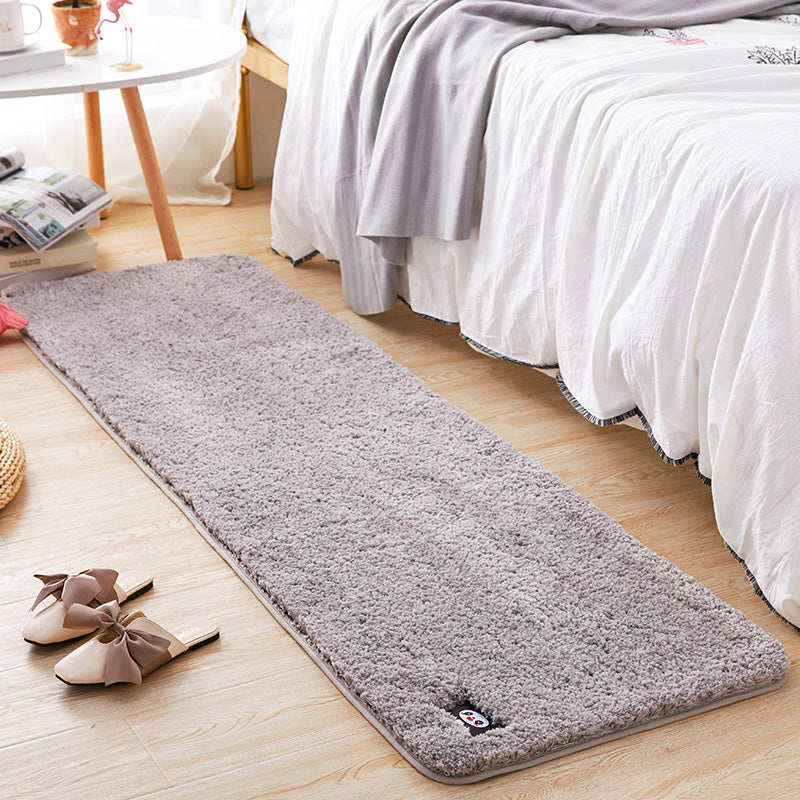 Multi Colored Bedroom Rug Modern Solid Color Rug Synthetics Non-Slip Backing Stain-Resistant Area Carpet Grey Clearhalo 'Area Rug' 'Casual' 'Rugs' Rug' 2286073