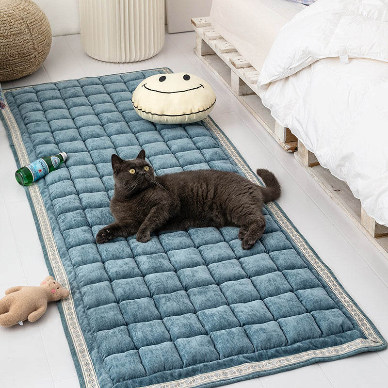 Comfort Decoration Rug Multi Colored Plaid Printed Carpet Polyster Non-Slip Backing Pet Friendly Indoor Rug Blue Clearhalo 'Area Rug' 'Casual' 'Rugs' Rug' 2286091