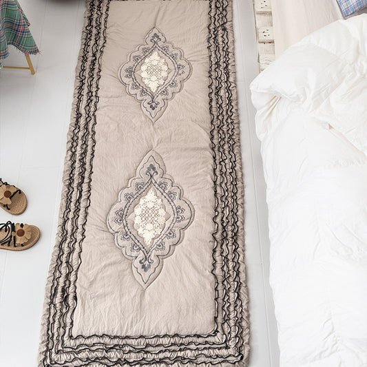 Nordic Bedroom Rug Multi Color Floral Printed Area Rug Polyster Non-Slip Backing Easy Care Indoor Rug Clearhalo 'Area Rug' 'Rug' 2286097
