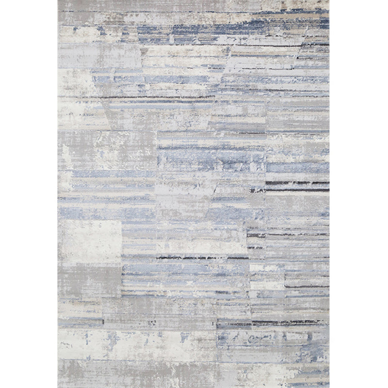 Simplicity Abstract Print Rug Multi Color Polyster Area Carpet Stain-Resistant Machine Washable Indoor Rug for Decor Light Gray 5'3" x 7'7" Clearhalo 'Area Rug' 'Rug' 2286101