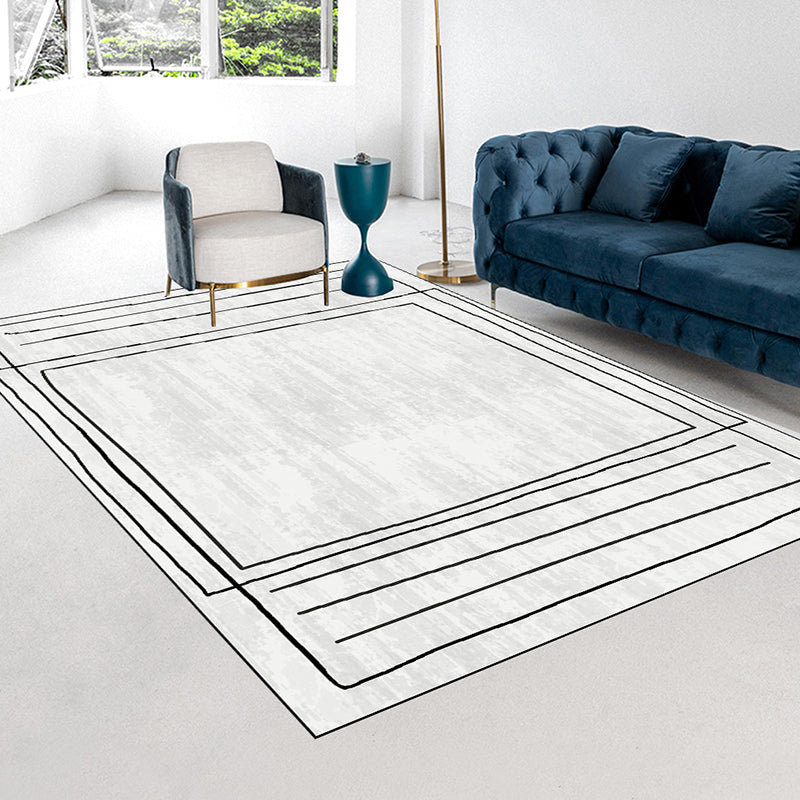 Nordic Decoration Rug Multi Colored Geometric Print Area Carpet PVC Non-Slip Backing Pet Friendly Rug White Clearhalo 'Area Rug' 'Rug' 2286117