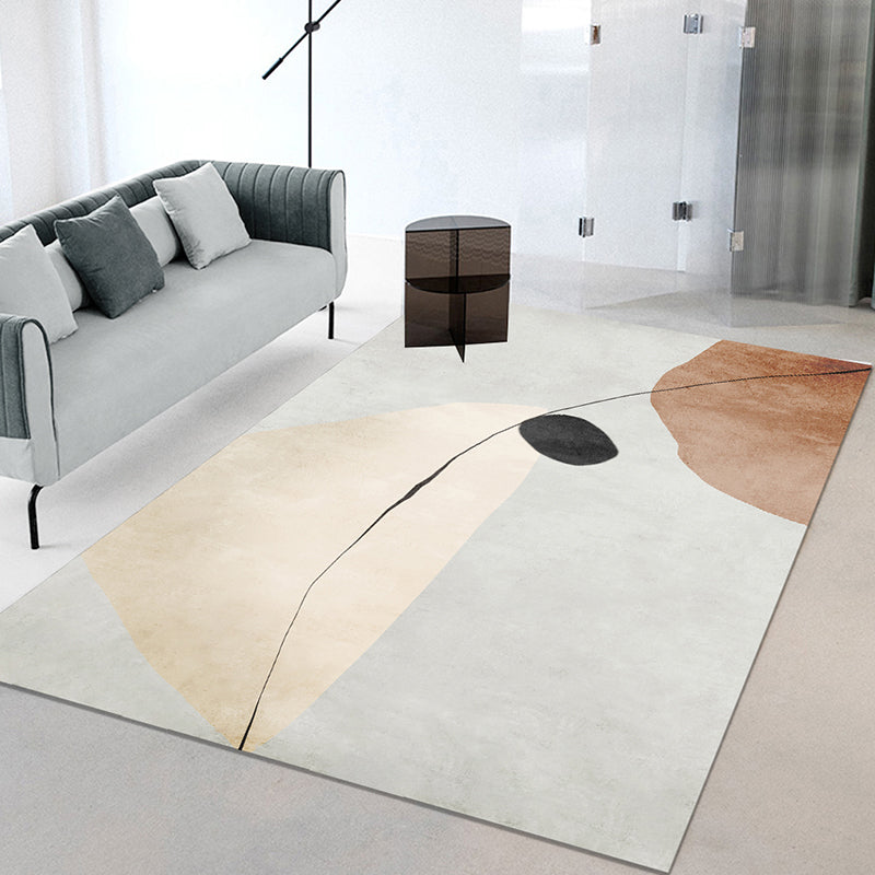 Nordic Decoration Rug Multi Colored Geometric Print Area Carpet PVC Non-Slip Backing Pet Friendly Rug Light Yellow Clearhalo 'Area Rug' 'Rug' 2286127