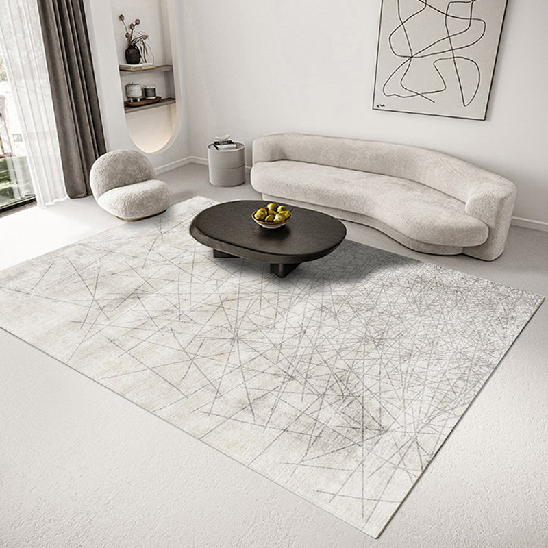 Nordic Decoration Rug Multi Colored Geometric Print Area Carpet PVC Non-Slip Backing Pet Friendly Rug Light Gray Clearhalo 'Area Rug' 'Rug' 2286129