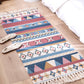 Multi Colored Bedroom Rug Western Geometric Print Indoor Rug Cotton Washable Stain-Resistant Area Carpet with Fringe Pink-Blue Clearhalo 'Area Rug' 'Rug' 2286205