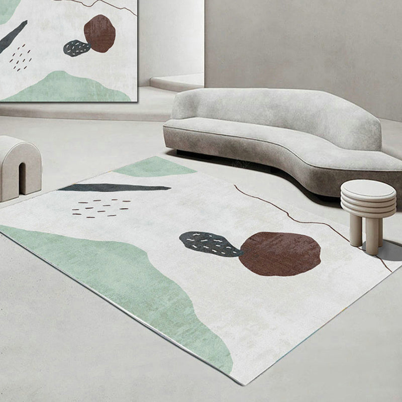Formal Living Room Rug Multi Colored Geometric Printed Area Carpet Synthetics Pet Friendly Stain-Resistant Indoor Rug Green Clearhalo 'Area Rug' 'Rug' 2286233