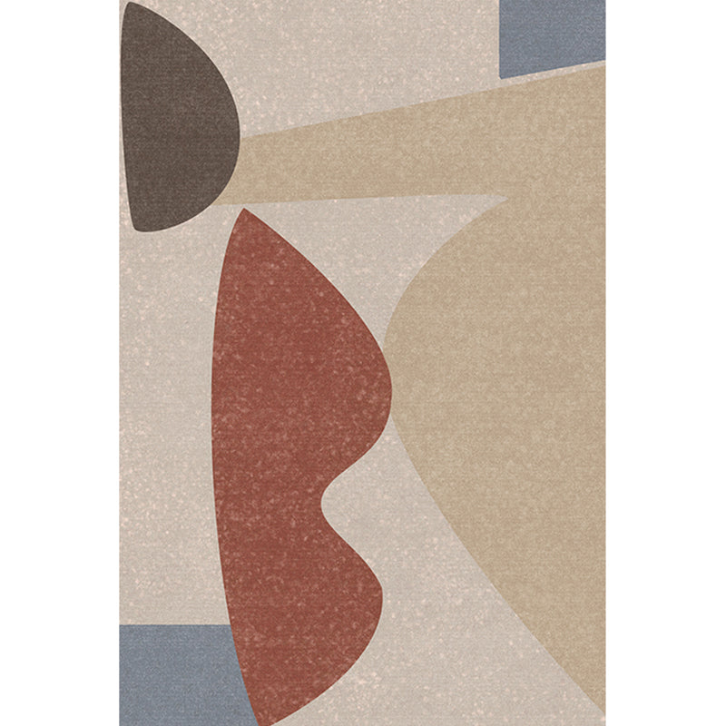 Multi-Colored Relaxing Rug Polyster Color Block Area Carpet Anti-Slip Backing Machine Washable Indoor Rug for Living Room Khaki Clearhalo 'Area Rug' 'Rug' 2286257