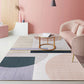 Fancy Bedroom Rug Multi Color Color Block Indoor Rug Polyster Non-Slip Backing Pet Friendly Carpet Purple Clearhalo 'Area Rug' 'Rug' 2286339