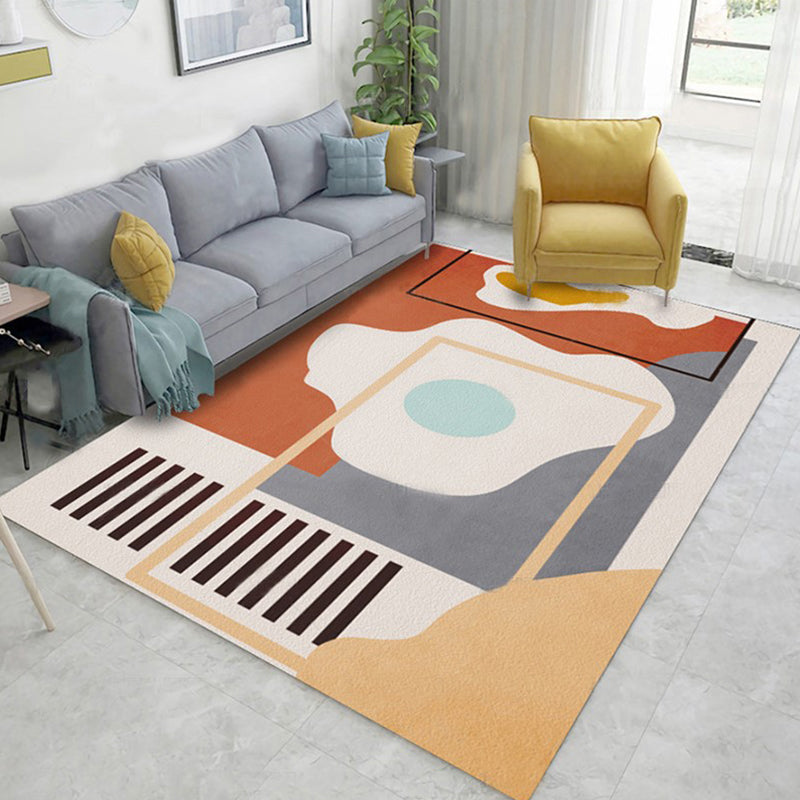 Fancy Bedroom Rug Multi Color Color Block Indoor Rug Polyster Non-Slip Backing Pet Friendly Carpet Grey Clearhalo 'Area Rug' 'Rug' 2286347