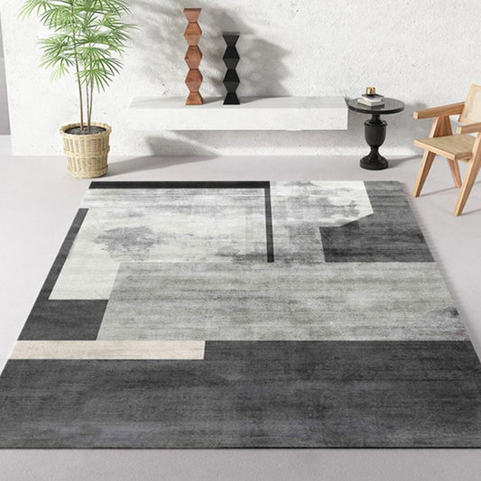 Simplicity Living Room Rug Multi Colored Geometric Print Carpet Polyster Non-Slip Machine Washable Indoor Rug Dark Gray Clearhalo 'Area Rug' 'Modern' 'Rugs' Rug' 2286371