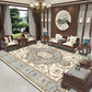 Multi Colored Oriental Rug Cotton Blend Floral Print Area Carpet Non-Slip Backing Pet Friendly Rug for Living Room Green-White Clearhalo 'Area Rug' 'Rug' 2287701