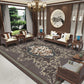 Multi Colored Oriental Rug Cotton Blend Floral Print Area Carpet Non-Slip Backing Pet Friendly Rug for Living Room Black-Gray Clearhalo 'Area Rug' 'Rug' 2287702