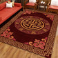 Multi Colored Oriental Rug Cotton Blend Floral Print Area Carpet Non-Slip Backing Pet Friendly Rug for Living Room Copper Clearhalo 'Area Rug' 'Rug' 2287709